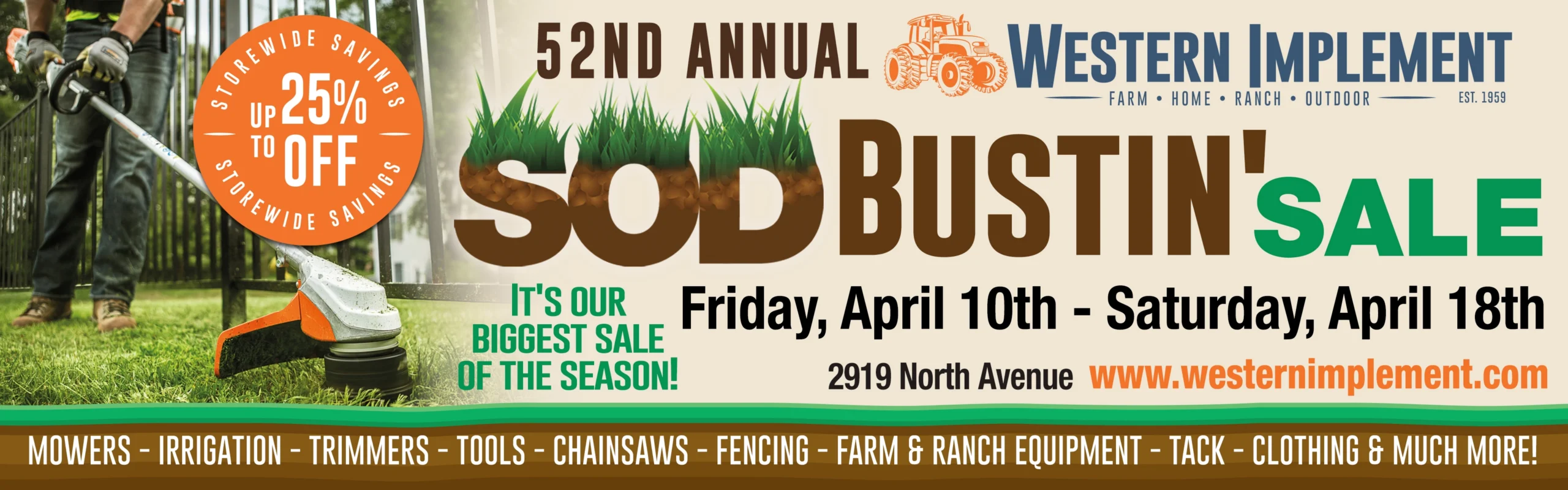 2026 Sod Bustin Sale