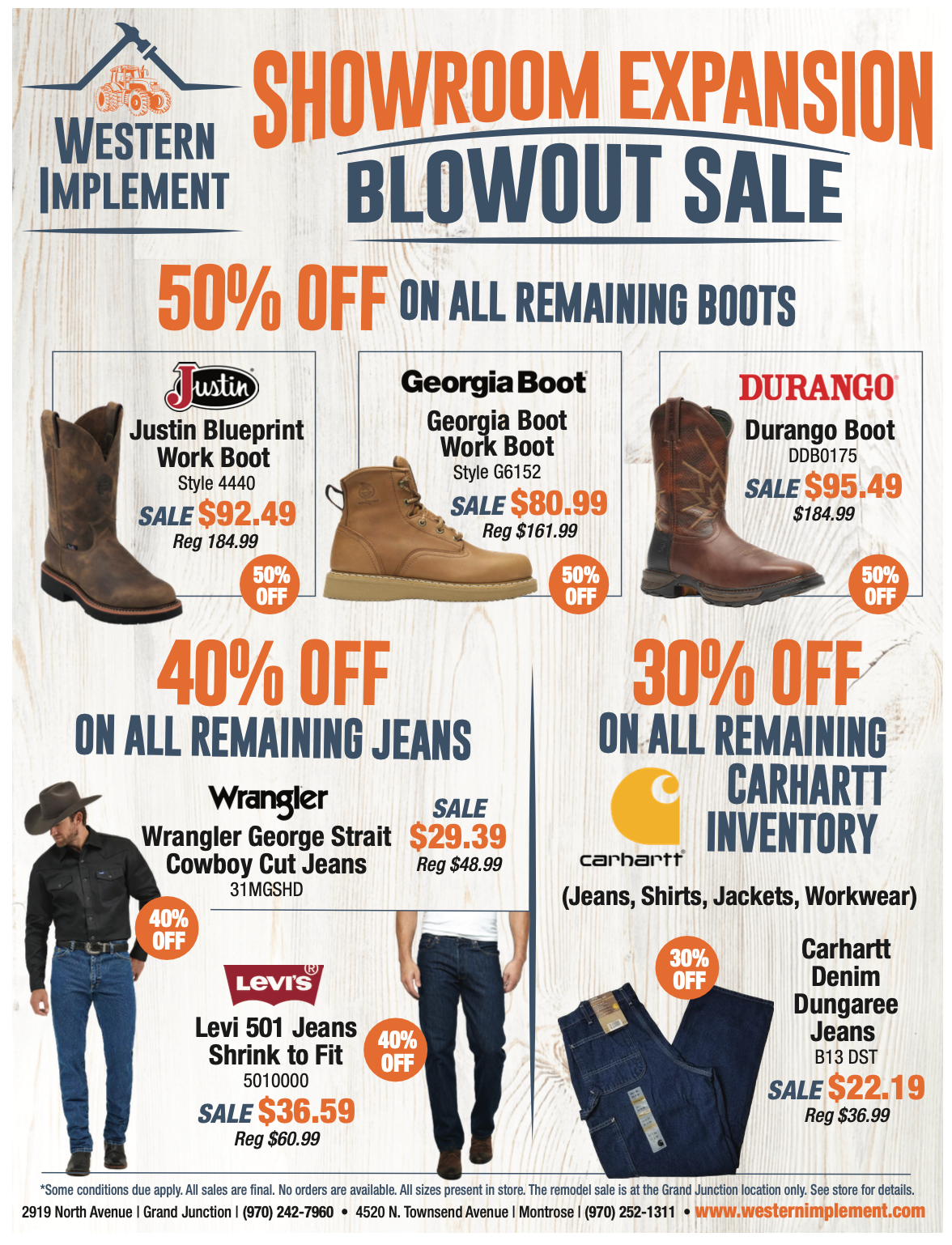 Showroom Expansion Blowout Sale Flyer
